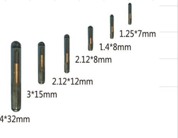 Microchip RFID Glass Tag Sticker , Animal ID Tag For Pet Tracking 125KHZ