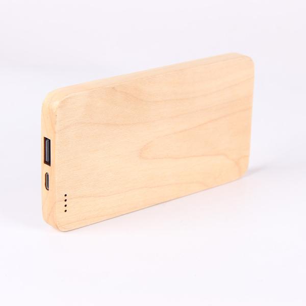 Quality Mobile Phone Wooden Power Bank High Energy Efficiency 8000mAh / 6000mAh Available for sale