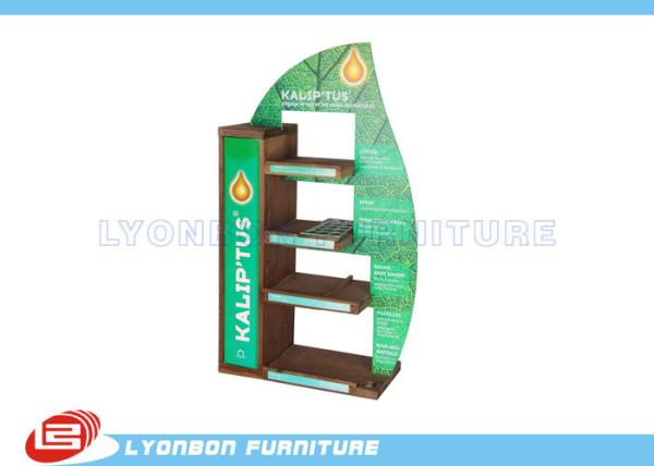 Buy cheap Mall Center Green Solid Wood Countertop Display Stand MDF , 450mm * 200mm * 700mm from wholesalers