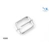 Buy cheap Fashion Style Belt Buckle Hardware , Shiny Silver Center Bar Belt Buckles from wholesalers