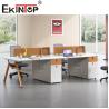 Buy cheap White Table Top Office Workstation For Staff 2-8 Person Steel Frame from wholesalers