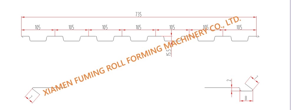 7.5KW Shutter Door Frame Roll Forming Machine With PLC Control System