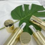100ml 120ml Cosmetic Pump Bottle Empty Plastic Lotion Gold Acrylic Hot Stamping