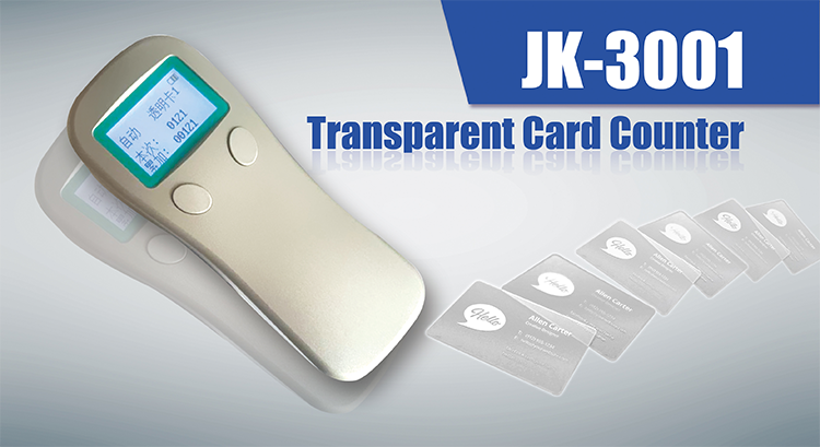 Compact Design JK-3001 Handheld Automatic Transparent Card Counter with ABS Material
