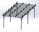 Aluminum Solar Panel Pole Mount Bracket For Solar Power Agricultural Greenhouses