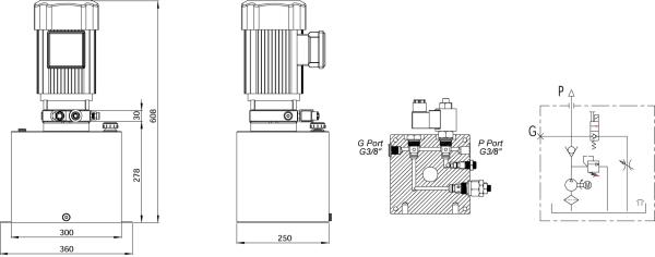 Buy cheap High Pressure G3 / 8 " Pallet Lift Hydraulic Power Pack With 18Mpa 12VDC 18W Coil from wholesalers