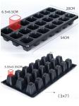21 Hole Black Microgreen Growing Trays PET Plastic For Planting Vegetable