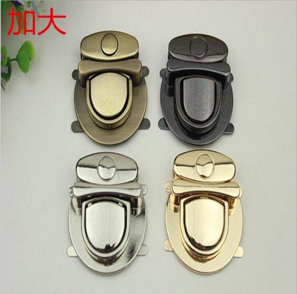 Buy cheap Fashionable handbag hardware zinc alloy nickel color metal push lock for bags from wholesalers