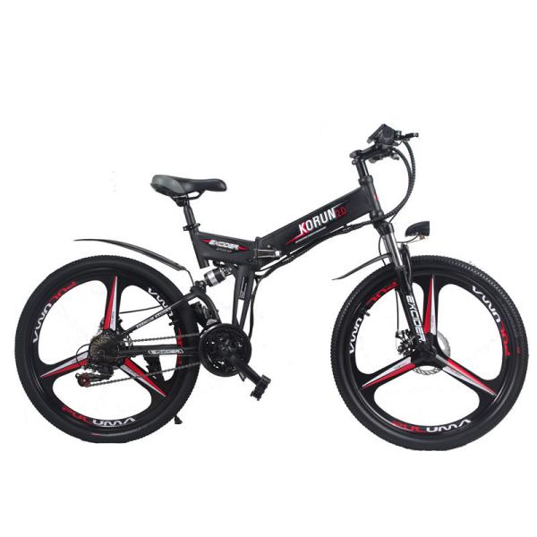 48V 10AH Folding Electric Mountain Bike with 21 Speed Gears and Shimano 3*7
