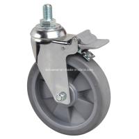 Buy cheap Bearing Type Ball Bearing 6" 110kg Threaded Brake TPE Caster 5746-57 for Heavy product