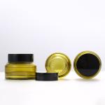 30g 50g Slant Shoulder Cosmetic Glass Jars Hot Stamping Glass Eye Cream Jar
