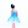 Buy cheap Diagonal Neckline Glitter Floral Tutu Dress Blue Little Girls Dance Clothes from wholesalers