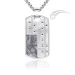 Buy cheap Meteorite Stainless Steel Jewelry Mens Dog Tag Pendant Fine Workmanship from wholesalers