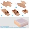 Buy cheap Square Brown Kraft Boxes Heavy Duty Paper Gift Box With Clear Windows 3.3x3.3x1.2 For Party Favor Treats, Bakery from wholesalers