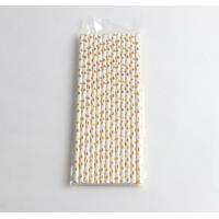Buy cheap Black Stripe Jumbo Paper Straws Eco Friendly and Disposable for Bubble Tea product
