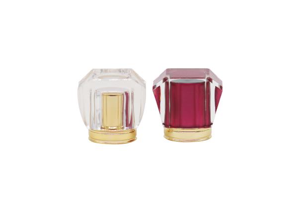 Buy cheap Crimpless Square Luxury Transparent Aluminum Cosmetic Bottle Cologne Caps from wholesalers