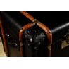 Buy cheap Black Full Genuine Leather Storage Trunk Lifted Cover With Solid Wood Bar from wholesalers