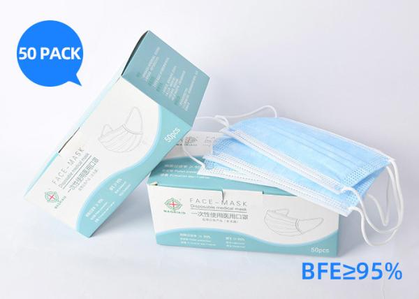Facial Virus Earloop Disposable Melt Blown Cloth Face Mask / Disposable Dust