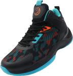 black Canvas Leather Beita High Upper Basketball Shoes Anti Slip