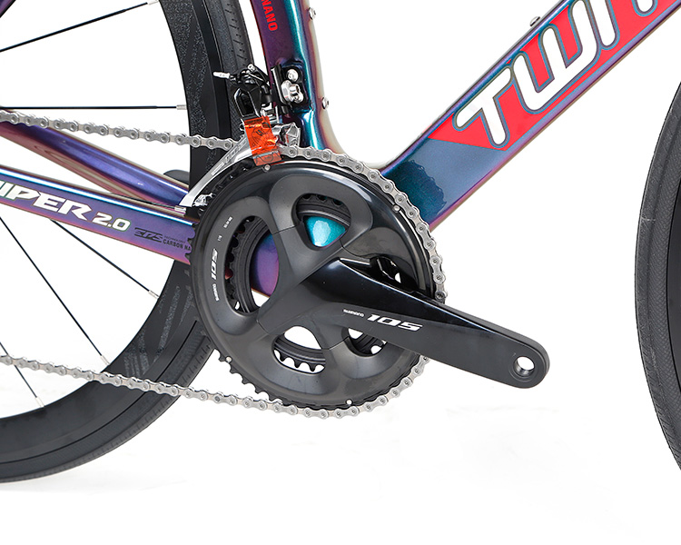 Durable Carbon Fiber Road Bike , Sports Racing Bicycle Reflective Decals Fork