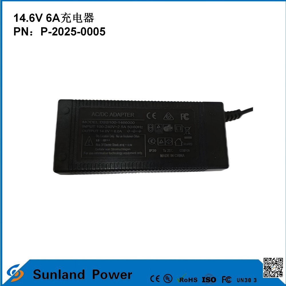 14.6V 6A Charger, Compatible with 12.8V/14.4V Lithium Iron Phosphate (LiFePO₄) Batterie Charger, designed specifically for electric tools/electric