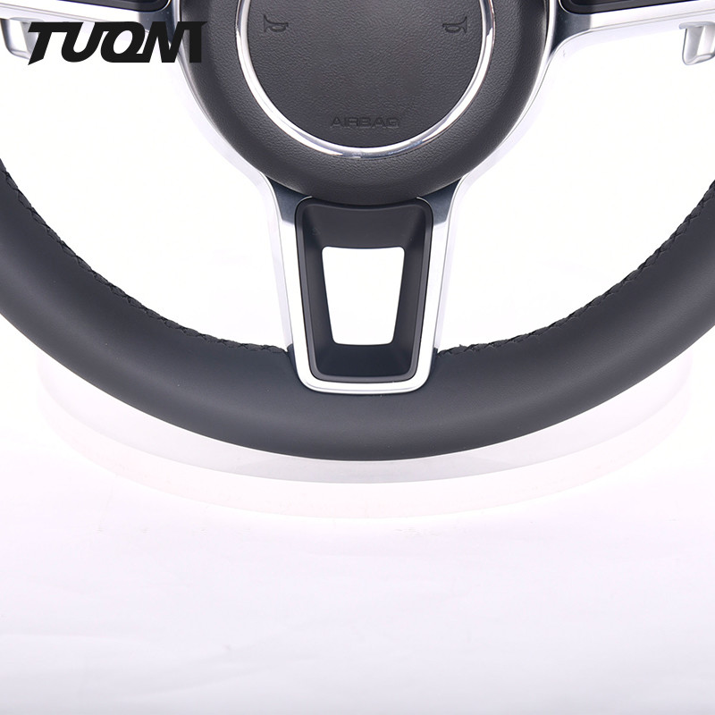 Black Full Leather Alcantara Sport Custom Porsche Steering Wheel 2022 350mm