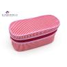 Buy cheap Customized Fabric Makeup Bag Deep Pink Color Fabric Bag Lining Dust Proof 11.5cm from wholesalers