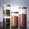 Buy cheap 1000ml Borosilicate Glass Storage Jar With Bamboo Lid from wholesalers