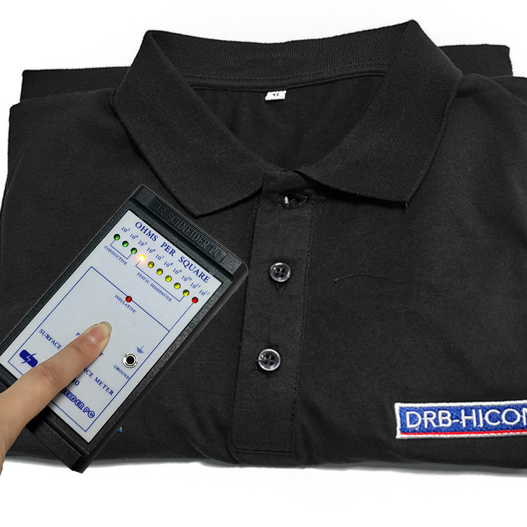 96% Cotton 4% Carbon Fiber Knitted Fabric ESD Anti Static Polo Shirts