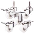 2 Inch Rustproof 110LBS Capacity Double Locking Swivel Plate Stainless Steel