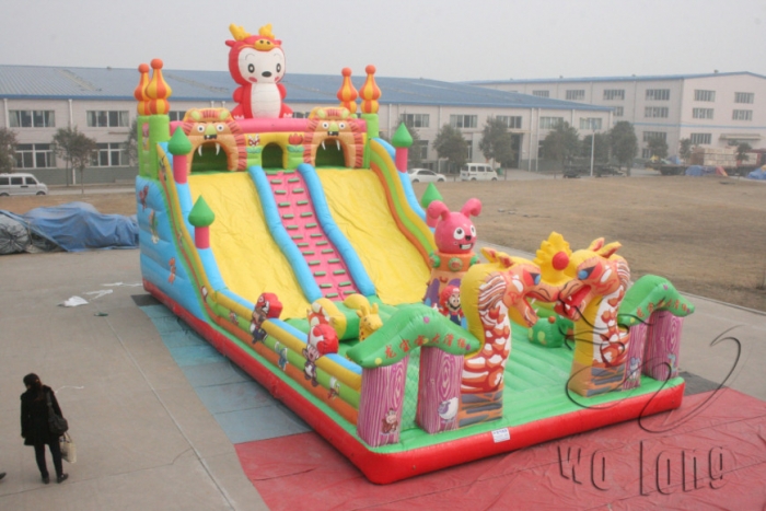 new giant lovely inflatable slide