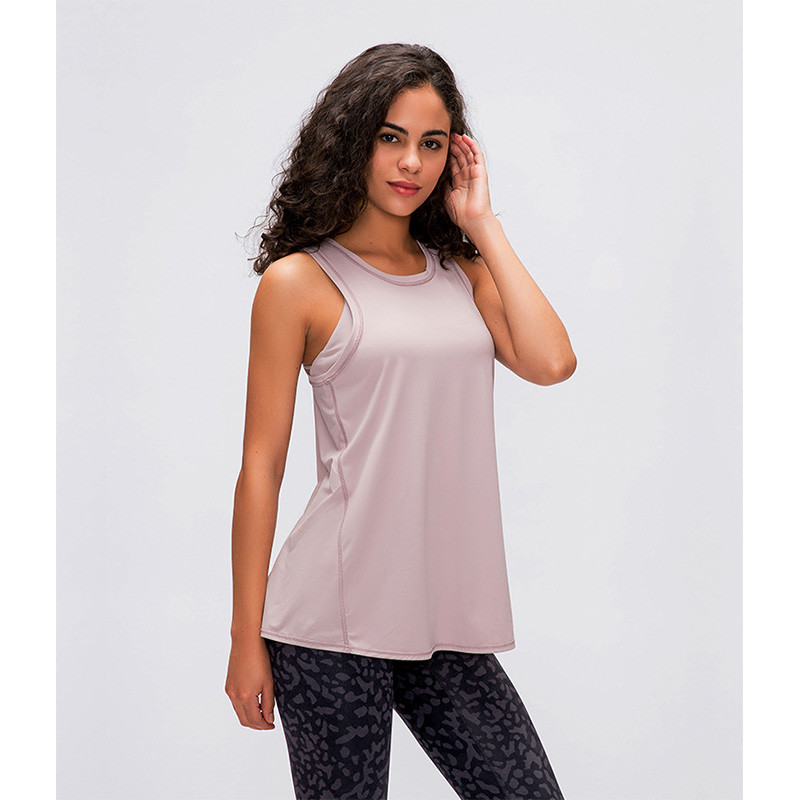 Skin Friendly Ladies Yoga Tops Bandage Back Loose Sleeveless Yoga Tank Tops