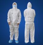 Full Body Disposable Protective Coverall / Isolation Gowns For Virus Protection