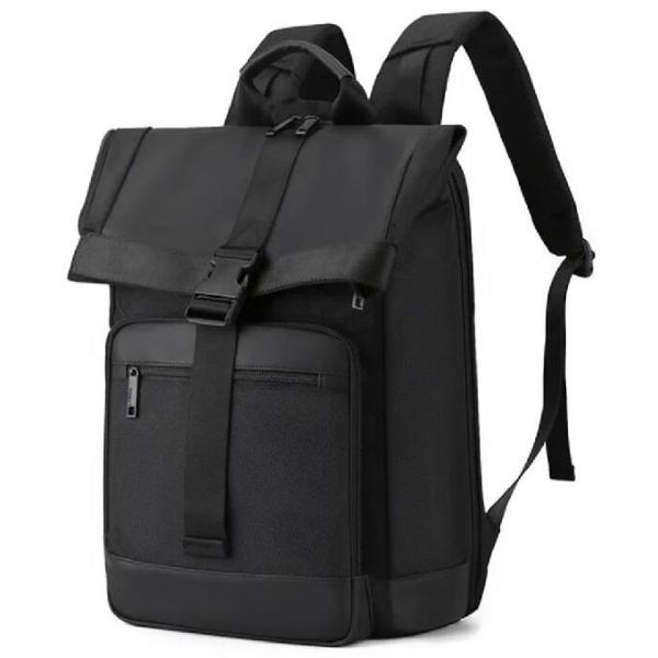 Buy cheap Nylon Roll Top Tuck Pack Rucksack With Buckle Cover Large Capacity Outdoor Travel Business Laptop Backpack from wholesalers