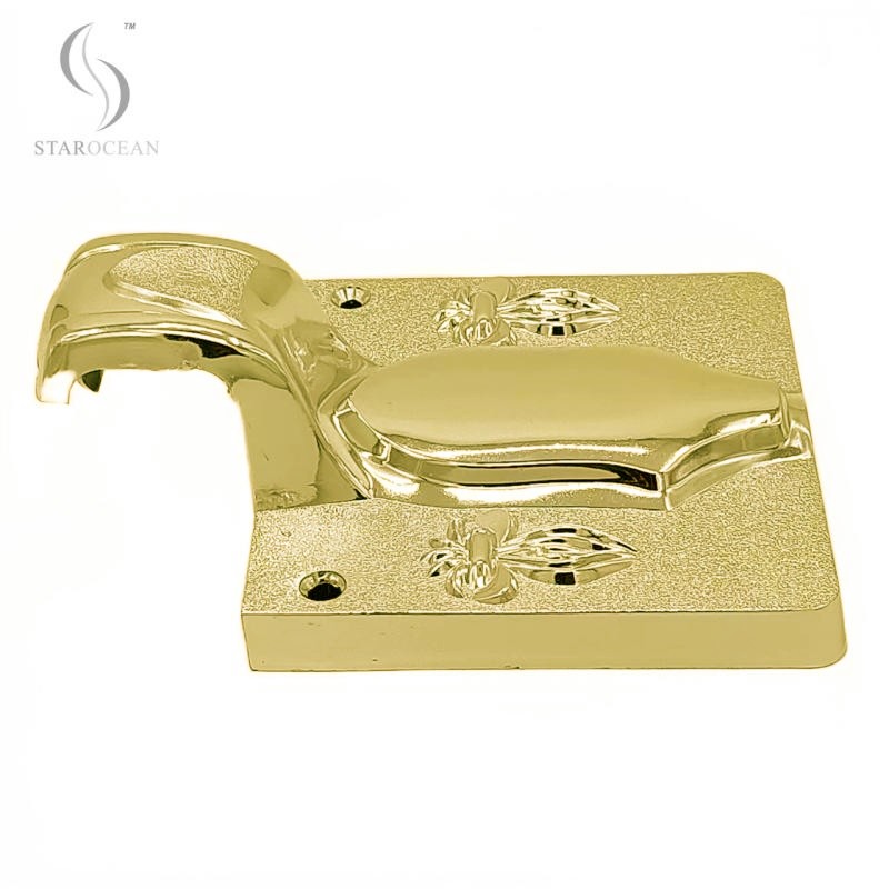 Shining Gold Color PP Recycle Casket Corner Casket Decoration And Handles 2# LG