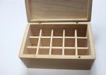 Pine Wood Handmade Wooden Boxes Nature Color Hinged Lid For Essential Oil