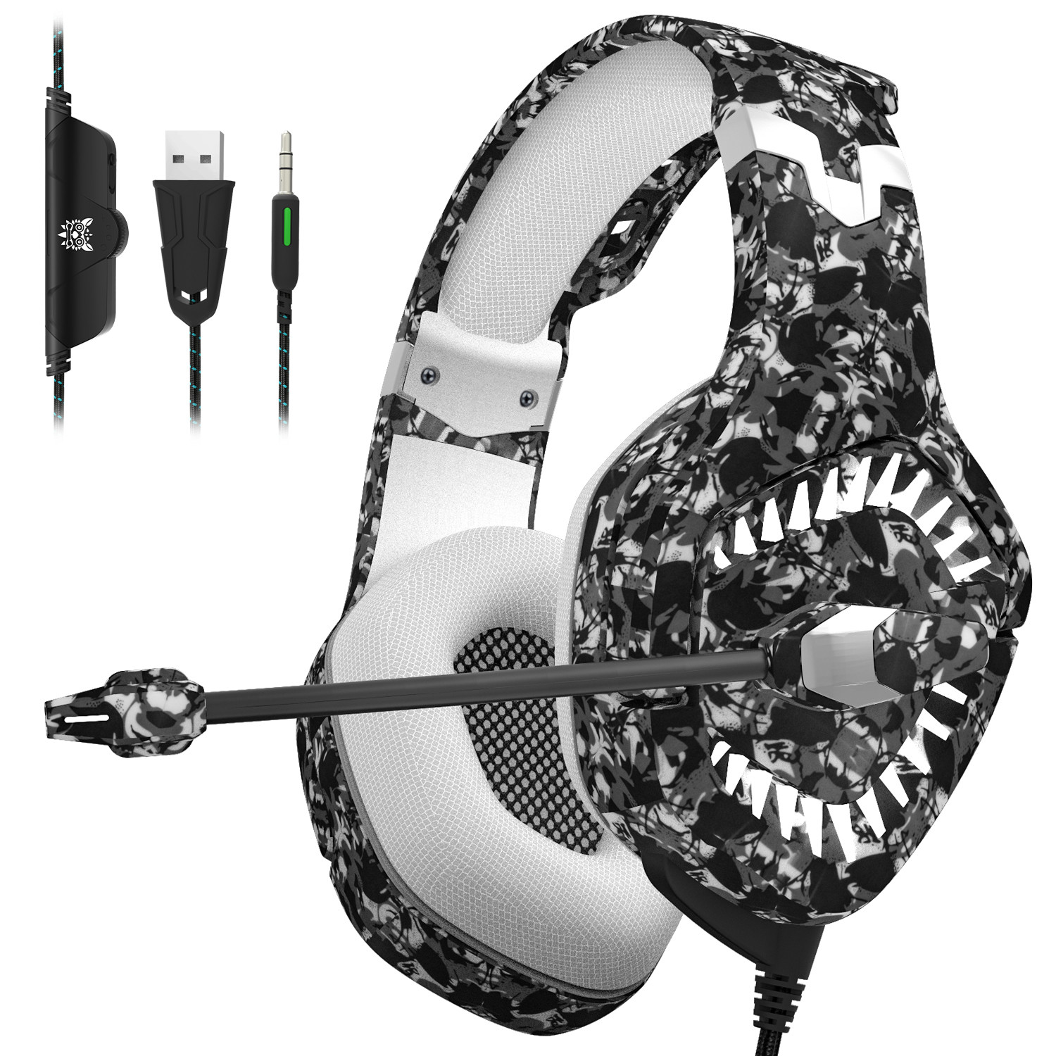PS4 Xbox One 20000Hz DC5V +/- 5% Camouflage Gaming Headset