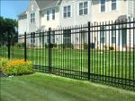 Q235 Crimp Top 6ft High Steel Tubular Fencing For Yard