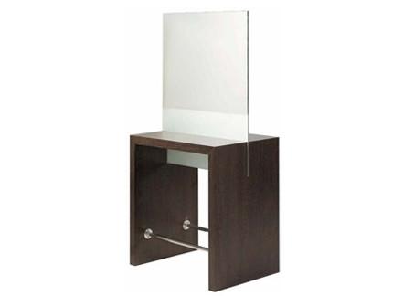 Buy cheap Dark Brown Salon Mirror Station With Solid Wood Materials , 110cm Width from wholesalers