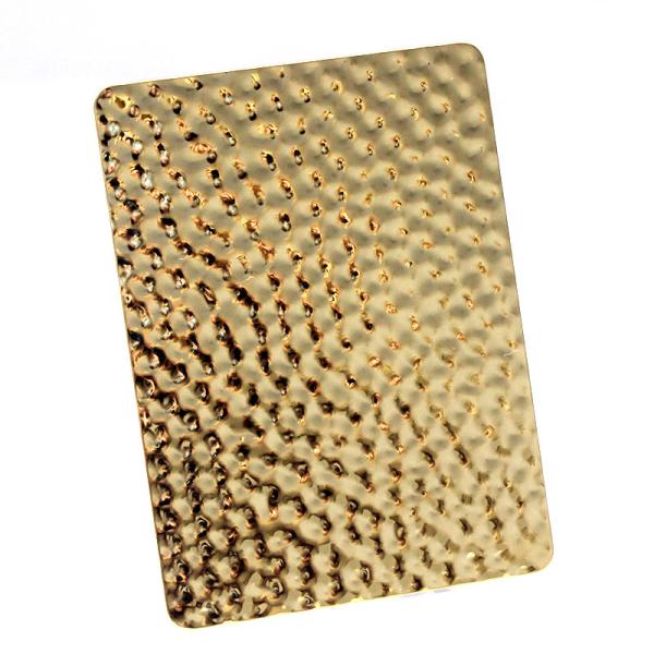 Buy cheap Golden Water Ripple Hammered Decorative Stainless Steel Sheet For Ceilings Walls And Plates from wholesalers
