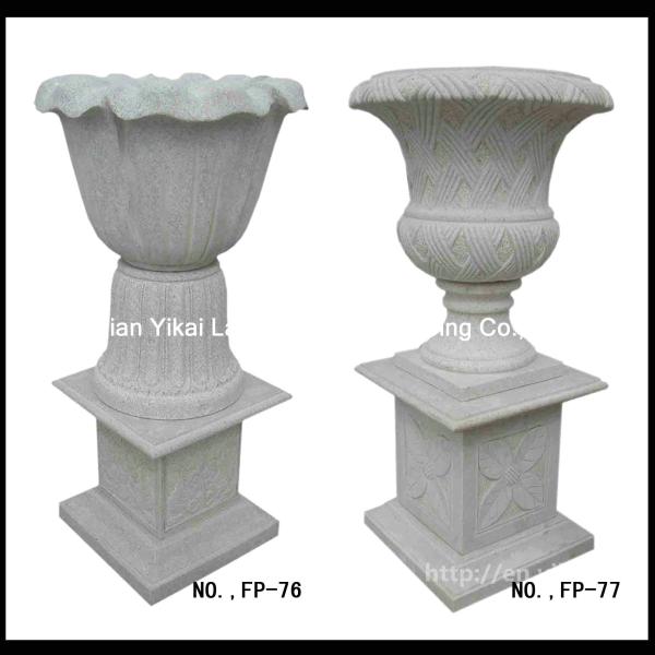 Buy cheap Garden Stone Flower Pot, Stone Carved Planter, Marble Granite Flower Pot (YKFP-21) from wholesalers