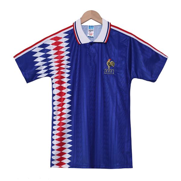 Buy cheap France 1994 Retro Home Football Jersey Classic Blue and White Color Recreates Legendary Style from wholesalers