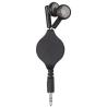Buy cheap Freeuni Promotional Portable 3.5MM Stereo push button Retractable ear buds earphone logo from wholesalers