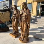 Bronze Virgin Mary St.joseph Statue Saint Brass Life Size Holy Family Sculpture