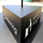 Simple LED Advertising Light Box Square Light Box For Outdoor Advertising