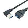 Buy cheap 90 Degree Right Angle USB Charging Data Cable With USB 3.0 Male To Female Adapter from wholesalers