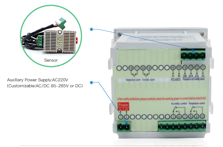 Digital humidity temperature controller and moisture controller for incubator use