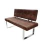 Buy cheap Leathaire Technical Upholstered Dining Bench , Chrome Dining Bench Glossy Leg from wholesalers