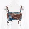 Buy cheap OEM Summer One Word Back - Back Top Jacket Tie Dye Camisole Small Vest from wholesalers