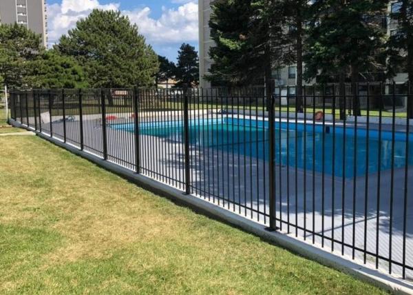 Buy cheap Low Maintenance Pool Steel Wrought Iron Fence With Flattened Spear from wholesalers